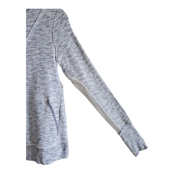 FREE PEOPLE FP MOVEMENT Women's XS Sweatshirt Hoodie 1/2 Zip Gray Heathered 32" - Picture 4 of 7